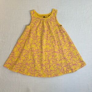 Tea Toddler Girl’s Yellow Floral Swing Tank Dress Size 4